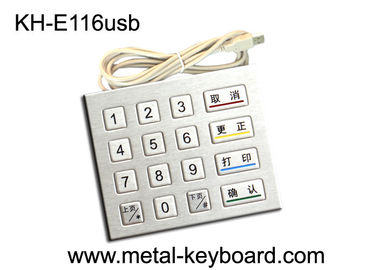Rugged USB Metal Access Kiosk Keypad with 16 Keys In 4x4 Matrix
