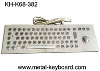 67 clavier d'ordinateur industriel en métal des clés solides solubles avec la souris et les boutons de boule de commande de laser de 25mm