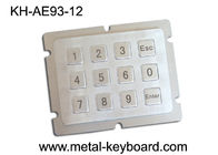 Clavier numérique numérique à l'épreuve du vandalisme en métal avec 12 clés dans 4 x 3 Matrix pour le kiosque de embarquement