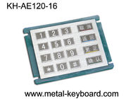 Pavé numérique en métal d'acier inoxydable de 16 clés dans 4x4 Matrix, à l'épreuve du vandalisme