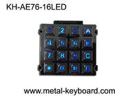 Pavé numérique rocailleux, clavier de kiosque en métal avec matrice de points éclairé à contre-jour 16 par clés