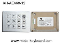 Clavier numérique en métal d'acier inoxydable dans 3x4 Matrix 12 clés, clavier numérique à l'épreuve du vandalisme