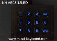 Clés du clavier numérique 4X3 12 d'acier inoxydable de contre-jour du résistant à l'eau LED