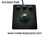 Souris noire industrielle de boule de commande de panneau en métal avec 3 boutons imperméables