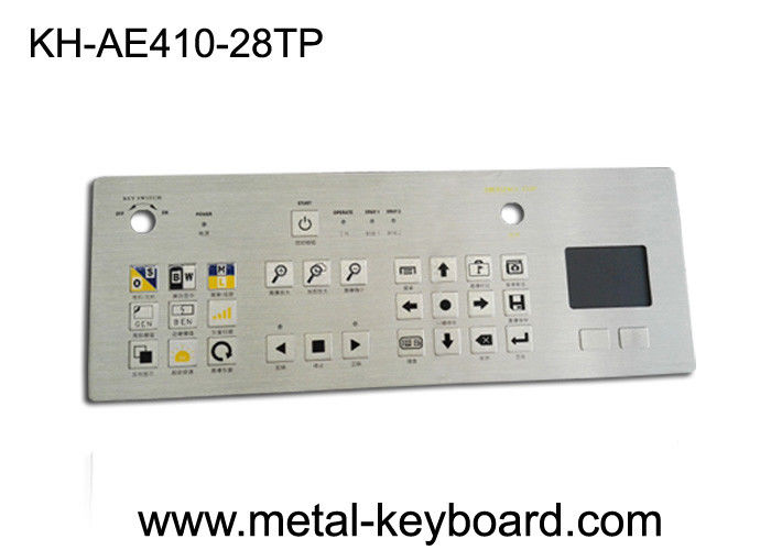 Clés rocailleuses d'acier inoxydable de clavier de symbole en métal de kiosque 28 avec le Touchpad