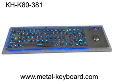 Clavier éclairé à contre-jour rocailleux en métal avec la conception ergonomique Trackbal, interface d'USB