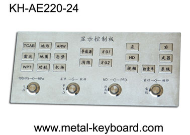 Clavier industriel rocailleux d'entrée d'acier inoxydable avec 24 clés, plein clavier en métal