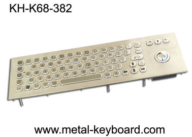Clavier d'ordinateur industriel de 71 clés, clavier d'acier inoxydable pour le terminal de service d'individu