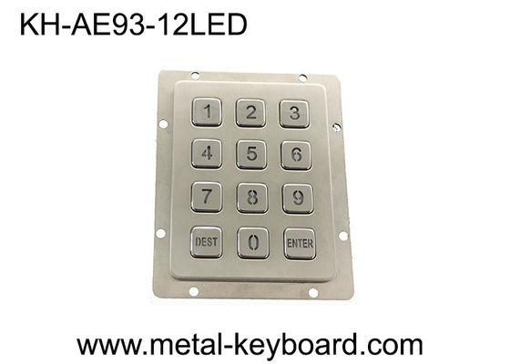 Le pavé numérique en métal léger arrière dans 3x4 Matrix 12 verrouille le clavier numérique d'acier inoxydable