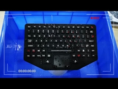Clavier de silicone industriel militaire portable rétroéclairage robuste avec pavé tactile