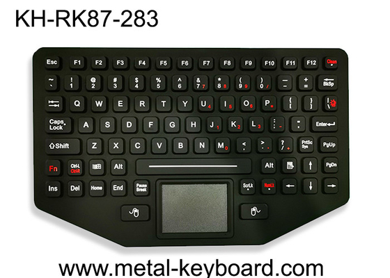 Le clavier industriel portatif militaire de silicone a rendu le contre-jour avec le Touchpad robuste