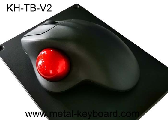 Boule de commande de résine avec le panneau monté par métal noir, souris industrielle d'ordinateur