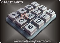 Le clavier numérique personnalisable industriel de 12 clés partie la membrane de silicium avec des boutons en métal