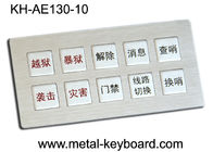 Plein kiosque rocailleux de clavier en métal IP65 avec des clés adaptées aux besoins du client de la conception 10 de disposition