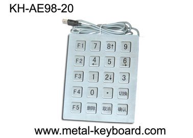 Clavier numérique industriel de kiosque en métal IP65 avec 20 clés, claviers numériques de sécurité de port USB