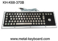 IP65 noircissent le clavier industriel d'ordinateur en métal avec la boule de commande d'acier inoxydable