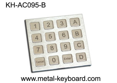 Clavier numérique de contrôle d'accès d'IP 65 de clavier d'acier inoxydable de preuve de la poussière avec 16 clés