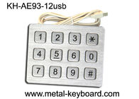 Acier inoxydable robuste de clavier numérique en métal du kiosque 4 numériques x 3 avec 12 clés