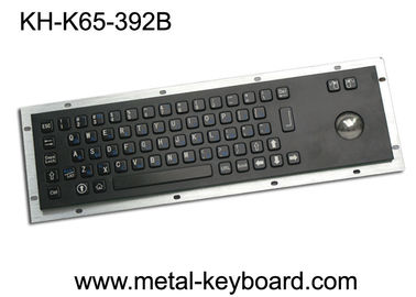 Anti- clavier d'ordinateur industriel noir du vandale IP65 avec la boule de commande d'acier inoxydable