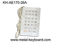 Arrosez le clavier numérique industriel en métal d'USB de preuve avec la disposition adaptée aux besoins du client de 26 clés