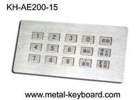 Pavé numérique personnalisable de clavier de kiosque en métal d'acier inoxydable de 15 clés par la disposition 3 x 5