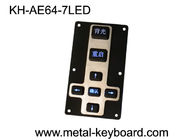 Clavier/clavier numérique imperméables rétro-éclairés de kiosque en métal de clés en caoutchouc 7 de silicium avec le bâti de panneau en métal