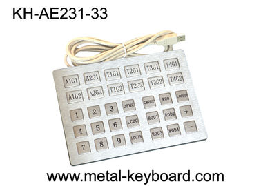 Clavier industriel fait sur commande d'acier inoxydable de kiosque avec 33 clés