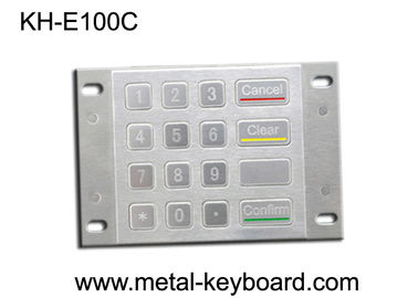 Clavier numérique public résistant d'Information-kiosque de vandale de 16 clés, clavier numérique d'entrée en métal