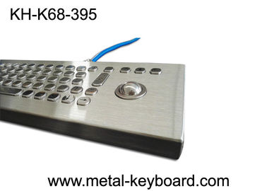 Clavier d'ordinateur industriel rocailleux en métal de 70 clés avec la boule de commande de 25mm