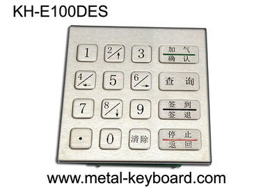 Clés rocailleuses de l'entrée 16 de clavier numérique de sécurité d'acier inoxydable dans 4x4 Matrix