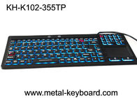 Le clavier industriel 106 de PC d'interface imperméable d'USB ne verrouille aucun bruit avec le Touchpad