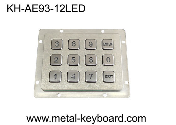 L'eau - rendez le clavier numérique rétro-éclairé 3x4 en métal de LED pour le système résistant de contrôle d'accès