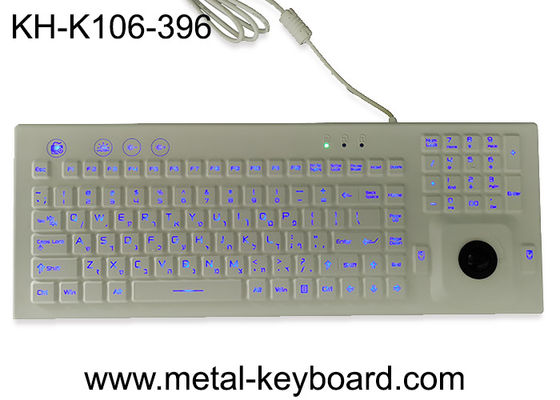 Le clavier industriel en caoutchouc du silicone PS2 a rendu le contre-jour avec la souris robuste de boule de commande