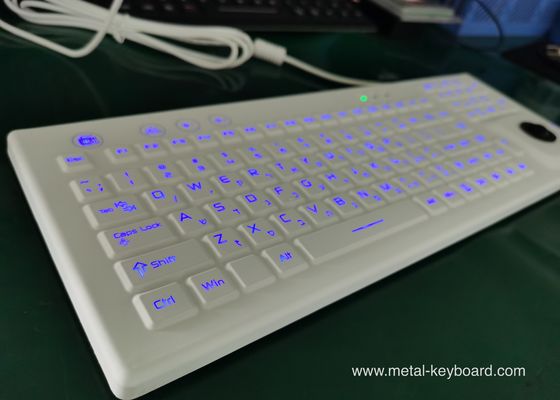 Le clavier industriel en caoutchouc du silicone PS2 a rendu le contre-jour avec la souris robuste de boule de commande