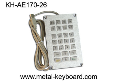 Clés terminales du clavier 26 de kiosque en métal de libre service d'USB, clavier principal plat